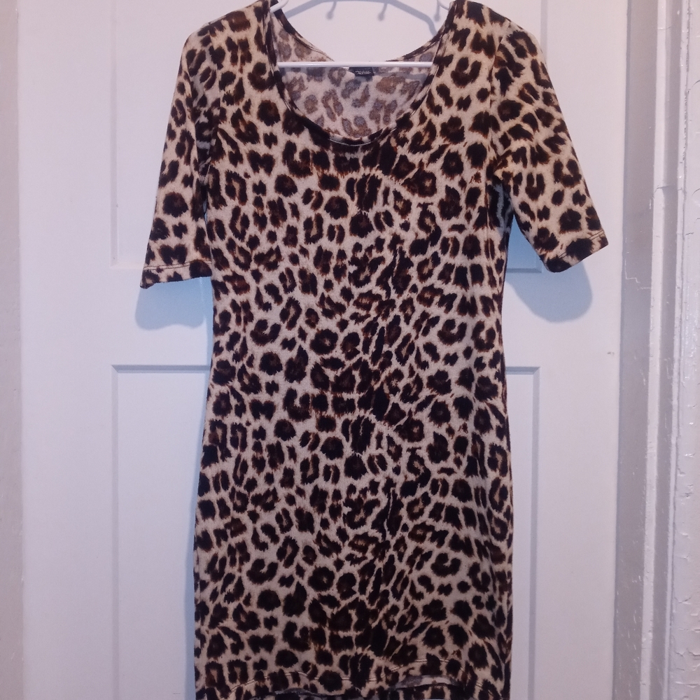 Mid sleeve mini winter dress